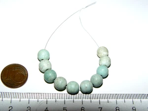 10 Stück Türkiskugeln Perlen Kugel 7 mm echter Türkis gebohrt (#93) - Bild 1 von 3