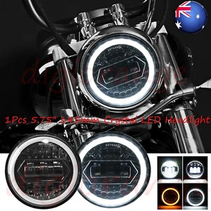 5.75" Halo Crysta LED Headlight Project DRL For Harley Davidson Dyna Sportster - Picture 1 of 8