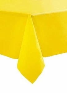  Disposable Plastic Tablecloths 54" x 108" Rectangle Pack of 4 (Package May Vary - Picture 1 of 29