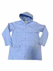 LL Bean Damen große blaue Jacke Regenwind leicht belüftet FEHLER - Bild 1 von 10