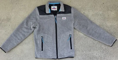 Penfield Mens Gray and Black Sherpa Fleece Zippered Jacket Size M  - Image 1 of 4