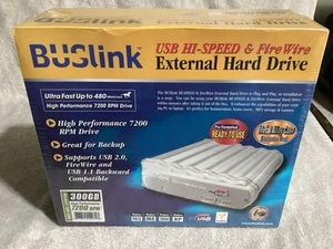 BUSLINK USB HI SPEED & FIRE WIRE EXTERNAL HARD DRIVE 7200 RPM DRIVE - Afbeelding 1 van 4