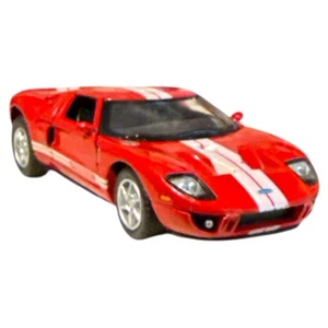 Ford GT 2006 rojo blanco Kinsmart coche de juguete modelo escala 1/36 diecast puertas abiertas - Imagen 1 de 8