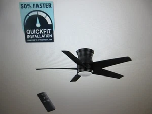 Hampton Bay Mena 44 in. Integrated LED Indoor/Outdoor Matte Black with Remote - Picture 1 of 7