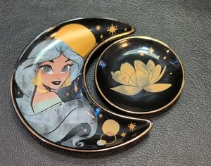 Disney- Aladdin "Princess Jasmine" Crescent Moon & Lotus Dish Trinket Vanity  - Picture 1 of 21