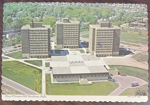 Ypsilanti MI Hoyt-Pittman-Hill Resi Halls Eastern Michigan University Postcard - Picture 1 of 2