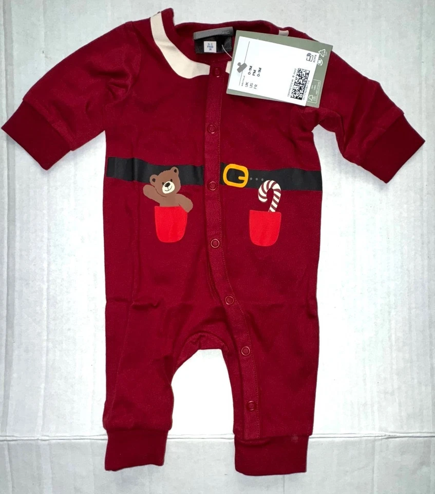 Mono H&M oscuro/rojo diseño SANTA talla PREMAMIE (funciona más grande) Foto 1 de 1