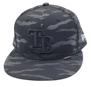 Tampa Bay Rays New Era Polartec Neoshell 59FIFTY 7 1/2 Black Tiger Camo Hat Cap - Picture 1 of 8