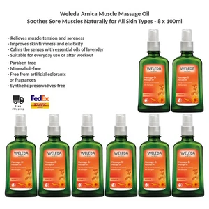 Weleda Arnica Muscle Massage Oil, Soothes Sore Muscles Naturally 8x100ml - Picture 1 of 7