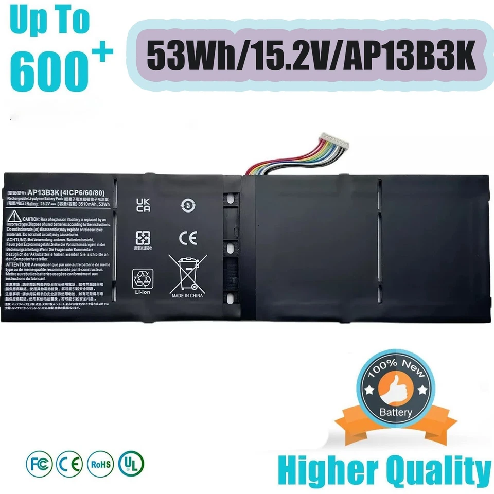 Batería AP13B3K AP13B8K para Acer Aspire M5-583P Series M5-583P-6637 M5-583P-6423 Foto 1 de 4