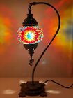 Turkish Moroccan Mosaic Lamp Tiffany Glass Table Desk Colorful - Free LED Bulb