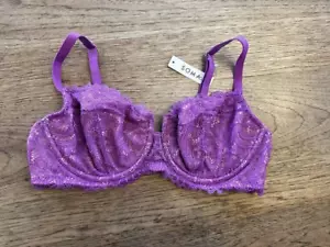SOMA Intimates Prism Purple Lace 36B Unlined With Lace Balconette Bra NEW!! - Picture 1 of 2