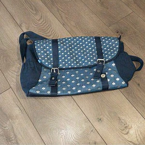 Neu mit Etikett Keds Laptoptasche blau Denim gepunktet - Bild 1 von 6