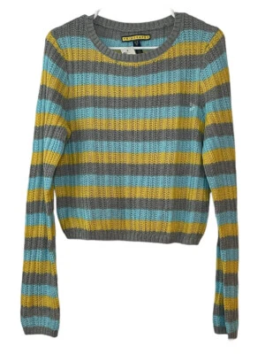 Crop Sweater XL Striped Stretch Crop Junior Prince & Fox NWT - Image 1 of 4