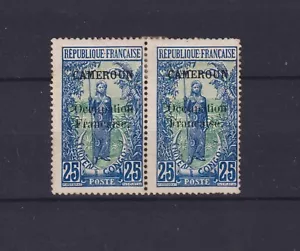 CAMEROUN.1916.YVERT 74 d. ERROR:INVERTED "S" (RIGHT STAMP): MINT PAIR - Picture 1 of 1