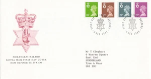 (104778) 39p 28p 24p 18p GB Irlanda del Nord RM FDC Belfast 1991 - Foto 1 di 1