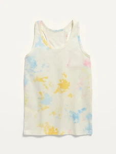 Old Navy Kid Girls Fitted Racerback Tank Top Rainbow Tie Dye Size XL XXL Plus - Picture 1 of 1