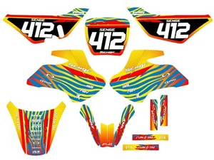 2000-2006 JR 50 TIGRE Yellow Senge Graphics Kit Compatible with Suzuki - Picture 1 of 10