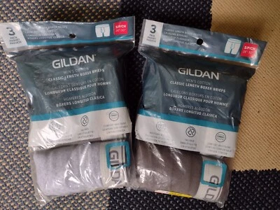 Gildan Men's Classic Length Cotton Boxer Briefs (2) 3-pks - 6 briefs total sz SM - Image 1 of 3