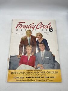 VTG Family Circle Magazine August 1954 Burns & Allen and Their Children No Label