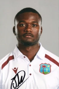 WEST INDIES CRICKET: JAYDEN SEALES SIGNED 6x4 TEST PORTRAIT PHOTO+COA - Picture 1 of 1