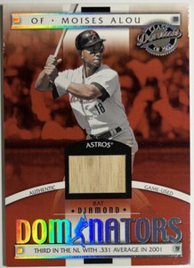 2001 Donruss Class Of 2001 Moises Alou Diamond Dominators 375/550 Game Used Bat