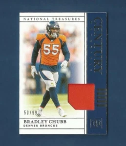 Parche Bradley Chubb 2019 National Treasures Century Materials #d 50/99 Broncos - Imagen 1 de 2
