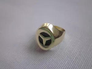 Mercedes Anhänger Ringform Ring Gold 585 massiv 2,5g Große ca. 9mm Top Zustand! - Bild 1 von 12