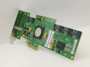 Low-Profile HP LSI Logic SAS3041E-HP 4-Port PCI-e SAS SATA RAID Controller - Picture 1 of 8