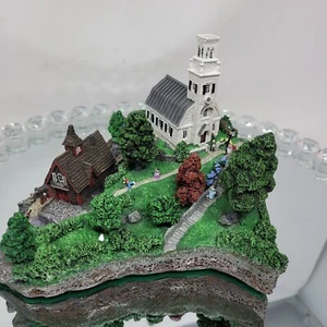 Danbury Mint Fisherman’s Cove By Colin Gough  Harbor Church Chapel Smokehouse - Picture 1 of 8