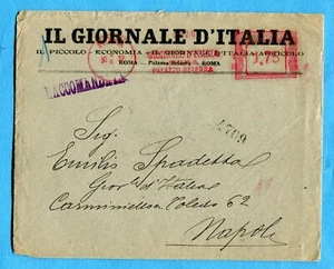 AM ROSSE - 1932 ROMA - GIORNALE D'ITALIA…£.1,75 su busta RACCOMANDATA (227006) - Imagen 1 de 2