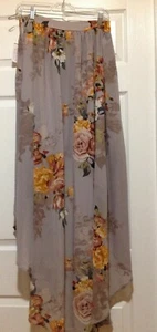 WINDSOR Lavendel Blumendruck Verbindung High Low Rock durchsichtig Chiffon Medium - Bild 1 von 5