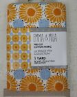 1 Yd Emma & Mila La Dolce Vita  Collection  Floral Yellow  & Blue Fabric 