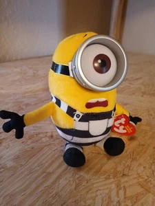 Despicable Me 3 Minion Carl Plush Toy 7.5” Jail Prisoner Uniform - Bild 1 von 4