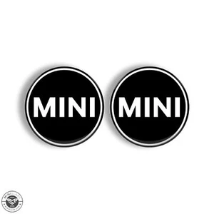 SET MINI Cooper JCW Gel Domed Badge Overlay White & Black Gen 1 R50 Exterior - Picture 1 of 4