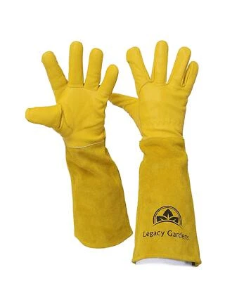 Guantes de jardinería de cuero para mujer y hombre | Trabajo de jardín a prueba de espinas y cortes... Foto 1 de 4