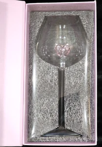 PINK HEART Icon Figural Core Wine Glass 20 oz Glam Chic Bridal Shower Bride Gift - Picture 1 of 12