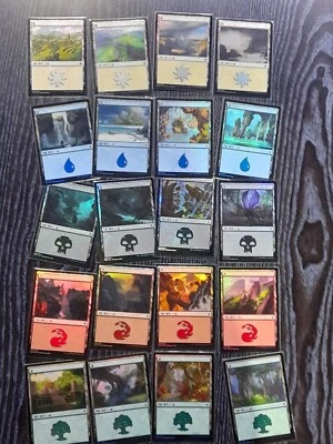 (Foil) [NM] MTG Korean, Ixalan, Basic lands Each One - Image 1 of 2