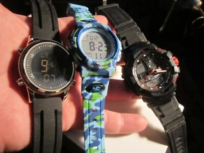 LOT OF 3 WATCHES DIGITAL ALL WORKING CARIBBEAN JOE, SKMEI & LARGE SPORTS BBA-33A - Image 1 of 4