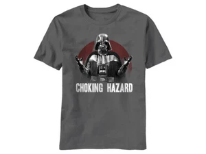 Star Wars Darth Vader Choking Hazard Charcoal Grey Adult T-Shirt NEW UNWORN - Picture 1 of 1