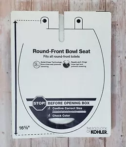 Kohler 4639-RL-0 Cachet ReadyLatch Round-Front Quiet-Close Toilet Seat "READ" - Picture 1 of 10