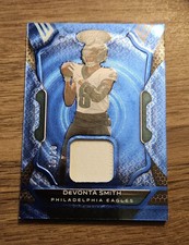 2022 Panini Certified Mirror Materials Blue #MM-DSM DeVonta Smith Patch /20
