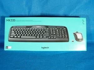 NEW LOGITECH WIRELESS KEYBOARD & MOUSE SET MK335 FACTORY SEALED! FULL SIZE. - Photo 1/8