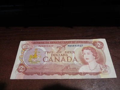 1974 - Bank of Canada $2 note - two dollar bill - RW4893527 - Image 1 of 2
