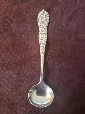 ROCOCO by DOMINICK & HAFF Sterling Silver MASTER SALT SPOON 3 5/8" no mono Cover