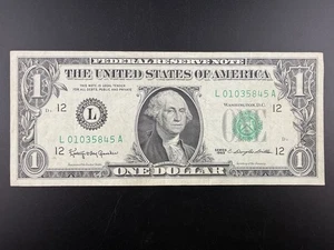 1963 1 Dollar U.S. Federal Reserve Banknote San Francisco fr#1900 SPC1459 - Bild 1 von 3