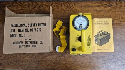 Medidor de Estudio Radiológico Victoreen Instrument Co Modelo 1 CDV-717.  Caja original Foto 1 de 4