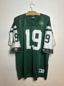 VTG Keyshawn Johnson #19 New York Jets Champion Green Jersey Mens 52 2XL - Picture 1 of 6