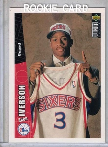 1996-97 UD Collector's Choice basketball Allen Iverson RC rookie card #301 76ERS - Picture 1 of 2