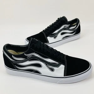 Vans Old School Flame Black White Mens Shoes Size 13 NEW Men’s 507698 Lace Up - Picture 1 of 16